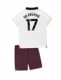 Manchester City Kevin De Bruyne #17 Auswärts Trikotsatz für Kinder 2023-24 Kurzarm (+ Kurze Hosen)